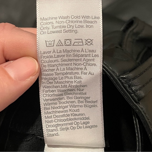 Madewell The Perfect Vintage Straight Jean Faux Leather Edition in Black Size 23 - Picture 13 of 15